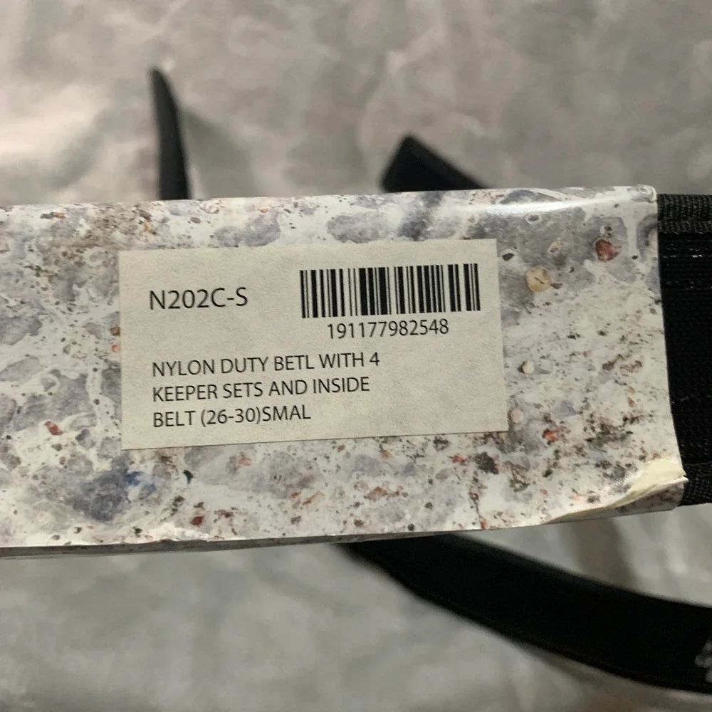 Ryno Gear Nylon Duty Belt with 4 Keeper Sets and Inside Belt N202C-S Black Small
